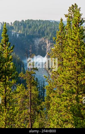 Tower Falls situé dans le parc national de Yellowstone, États-Unis. Photo de haute qualité Banque D'Images