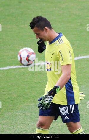 Belo Horizonte, Brésil. 21 mars 2021. Fabio pendant América x Cruzeiro, un match valable pour le championnat Mineiro, à l'arène Independência, à Belo Horizonte, MG. Crédit : Doug Patrício/FotoArena/Alay Live News Banque D'Images