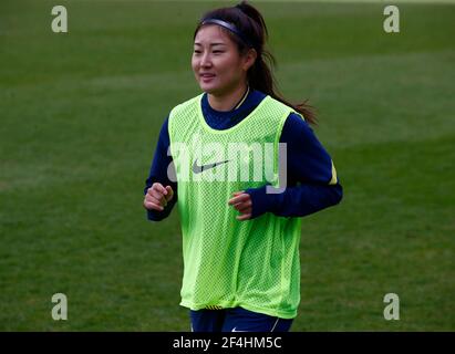 Barnett, Royaume-Uni. 21 mars 2021. EDGWARE, ANGLETERRE - MARS 21: Cho SO-Hyun de Tottenham Hotspur Women (sur prêt de West Ham United) pendant FA Women's Spur League betweenTottenham Hotspur et Bristol City au stade de Hive, Edgware, Royaume-Uni le 21 mars 2021 crédit: Action Foto Sport/Alay Live News Banque D'Images