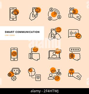 Communication Icons Set Illustration de Vecteur