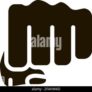 Boxer Fist Punch Icon Vector Glyph Illustration Illustration de Vecteur