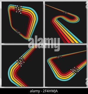 Arrière-plan de perspective lignes rétro Illustration de Vecteur