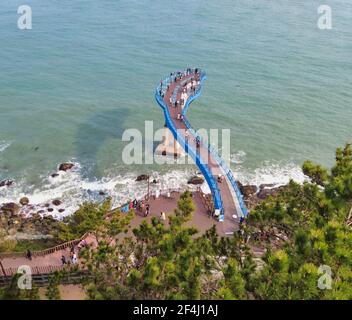 Paysage de l'observatoire de Cheongsapo Daritdol Skywalk, Haeundae, Busan, Corée du Sud, Asie Banque D'Images