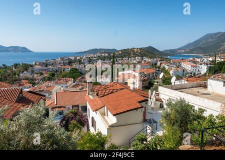 Belle ville méditerranéenne Kas en Turquie. Banque D'Images