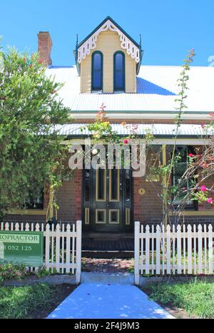 Australian Housing Styles, Federation (Edwardian) style Maison à Goulburn, Nouvelle-Galles du Sud, Australie. Banque D'Images