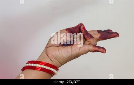 Kathak danse indienne classique Banque D'Images