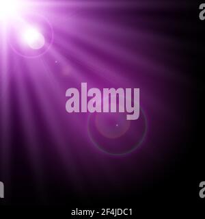 Spot Putple. Éclairage lumineux avec spots de la scène sur fond transparent. Illustration de Vecteur