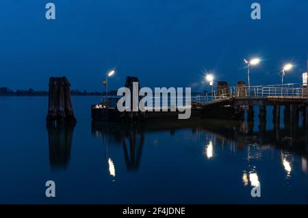 Punta Sabbioni , lido Venetia, en début de matinée Banque D'Images