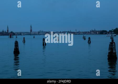 Punta Sabbioni , lido Venetia, en début de matinée Banque D'Images