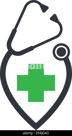 Design d'illustration de l'icône de vecteur créatif du logo Croix médicale Illustration de Vecteur