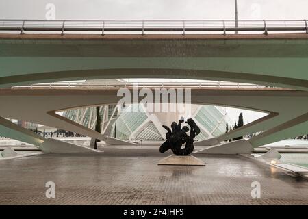 Ville des Arts et des Sciences. Océanographique, hémisphérique, umbracle, palais des arts, musée des sciences, agora. Valence. Espagne, Europe. Banque D'Images