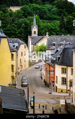 Luxembourg ville, Luxembourg - 15 juillet 2019 : vieille ville de Luxembourg ville en Europe Banque D'Images