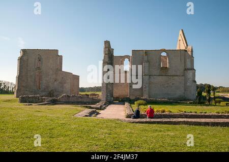 Abbaye Notre-Dame de Ré (abbaye du Chateliers), un monument classé cistercien près de La Flotte-en-Ré, l'Ile de Ré, Charente-Maritime (17), Nouvelle-Aqui Banque D'Images