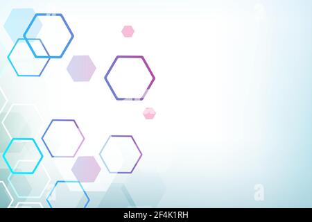 Structure technologique éléments de connexion moléculaire. Connexion avec des éléments hexagons. Illustration vectorielle Illustration de Vecteur