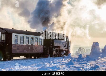 Géographie / voyage, Allemagne, Saxe-Anhalt, Parc National du Harz, Brocken (pic), Harz Mountains Narrow , droits-supplémentaires-dégagement-Info-non-disponible Banque D'Images