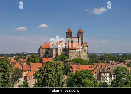 Géographie / Voyage, Allemagne, Saxe-Anhalt, Quedlinburg, château et collégiale Saint-Servatius, droits-supplémentaires-dégagement-Info-non-disponible Banque D'Images