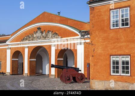 Géographie / Voyage, Danemark, Sjaelland, Helsingor, canons à l'entrée du château de Kronborg fente de Hels, Additional-Rights-Clearance-Info-not-available Banque D'Images