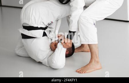 Un sesion jitsu brésilien de jiu Banque D'Images