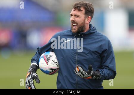 BARROW DANS FURNESS, ROYAUME-UNI. 20 MARS : Josh Lillis de Barrow pendant le match Sky Bet League 2 entre Barrow et Crawley Town à la rue Holker, Barrow-in-Furness le samedi 20 mars 2021. (Credit: Mark Fletcher | MI News) Credit: MI News & Sport /Alay Live News Banque D'Images