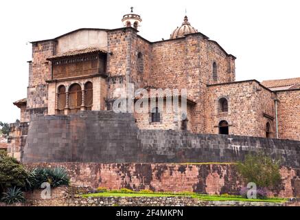 Qoricancha ou Qurikancha, Iglesia de santo domingo, Cusco ou Cuzco ville, Pérou Banque D'Images