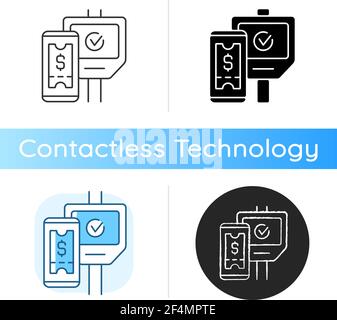 Émission sans contact dans les transports publics Illustration de Vecteur