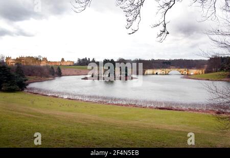 Blenheim Palace Country House à Woodstock, Oxfordshire, Angleterre, est le siège des Ducs de Marlborough, Angleterre Banque D'Images