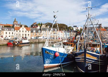 Le port dans le village de pêcheurs de Pittenweem Neuk dans l'Est de Fife, Scotland UK Banque D'Images