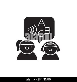 Classes avec icône de ligne de couleur pour orthophoniste. Pictogramme pour page Web, application mobile, Promo. Élément de conception UI UX GUI. Contour modifiable. Illustration de Vecteur