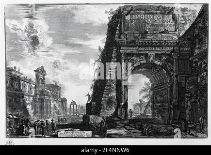 Giovanni Battista Piranesi - Arche de vue Titus Db2632 Db5025 Banque D'Images