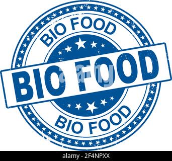 100 vecteur d'étiquette bio-alimentaire, icône d'emblème rond peint pour l'emballage des produits. Bio-signe avec texte 100 pour cent, marquage circulaire, étiquette de forme de logo Illustration de Vecteur