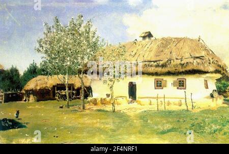 Ilya Repin - Maison paysanne ukrainienne 1880 Banque D'Images