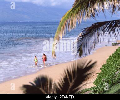 Keawakapu Wailea-Ekahi Beach, Grand Londres, Angleterre, Royaume-Uni Banque D'Images