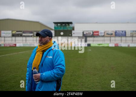 Woking 3 Torquay United 3, 06/04/2019. Stade Kingfield, Ligue nationale du Sud. Gary Johnson, directeur de Torquay. Photo de Simon Gill. Banque D'Images