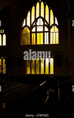 L’intérieur de la chapelle Saint-Joseph est photographié au Spring Hill College, le 20 mars 2021, à Mobile, en Alabama. Le bâtiment a été construit en 1910. Banque D'Images