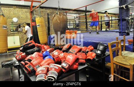 LE FITZROY LODGE AMATEUR BOXE CLUB À LAMBETH SOUTH LONDON OÙ LE CHAMPION DU MONDE DAVID HAY A COMMENCÉ LA BOXE. 22/6/2011 PHOTO DAVID ASHDOWN Banque D'Images