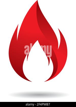 Illustration de l'icône de vecteur du modèle de logo Fire Illustration de Vecteur