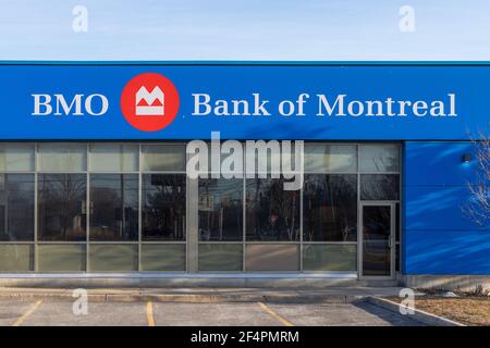 Ottawa, Canada - le 19 mars 2021 : BMO, immeuble de la Banque de Montréal Banque D'Images