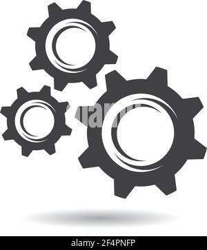 Illustration de l'icône de vecteur du modèle de logo Gear Illustration de Vecteur