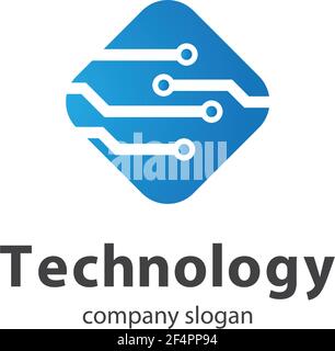 Modèle de logo de technologie conception d'icône vectorielle Illustration de Vecteur