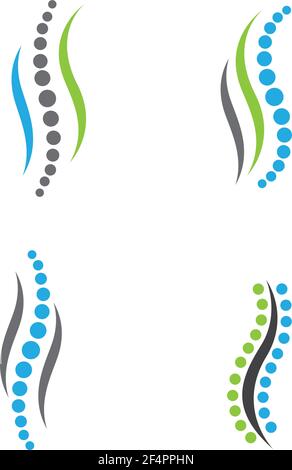 Images du logo de la colonne vertébrale Illustration de Vecteur