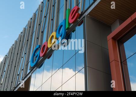 Seattle, États-Unis. 22 mars 2021. Le siège de la technologie Google à South Lake Union. Banque D'Images