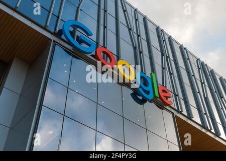 Seattle, États-Unis. 22 mars 2021. Le siège de la technologie Google à South Lake Union. Banque D'Images