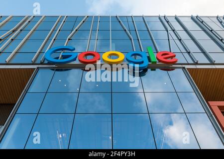 Seattle, États-Unis. 22 mars 2021. Le siège de la technologie Google à South Lake Union. Banque D'Images