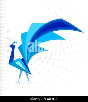 Peacock dessinés à la main, Art vecteur artistique Illustration de Vecteur