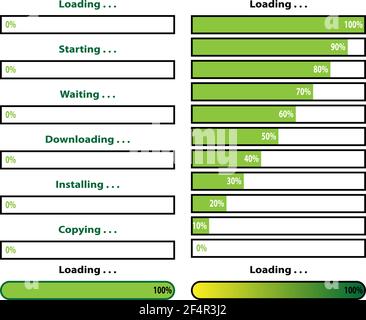 Illustration du vecteur de jeu d'icônes de chargement Illustration de Vecteur
