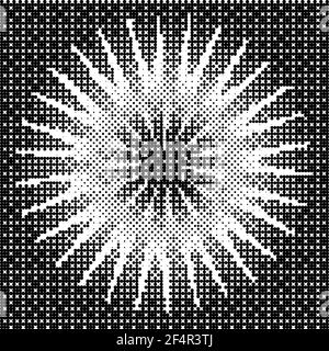 Illustration vectorielle demi-ton carrée abstraite Illustration de Vecteur