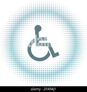 Illustration du vecteur de l'icône d'accès (symbole de handicap désactivé) Illustration de Vecteur