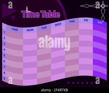 Calendrier Schéma de planification Illustration du scénario Illustration de Vecteur