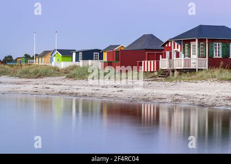 Géographie / Voyage, Danemark, Syddanmark, isle Aero, cabines de baignade à la plage d'Aeroskobing, isle Aero, Æ, droits-supplémentaires-déstockage-Info-non-disponible Banque D'Images