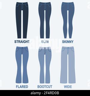 Différents types de pantalons et leurs noms Illustration de Vecteur